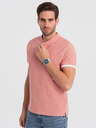 Ombre Clothing Starorůžové pánské polo tričko Ombre Clothing
