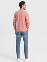 Ombre Clothing Starorůžové pánské polo tričko Ombre Clothing