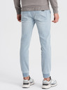 Ombre Clothing Světle modré pánské džíny s potrhaným efektem Ombre Clothing