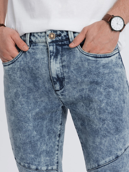 Ombre Clothing Modré pánské slim fit džíny Ombre Clothing
