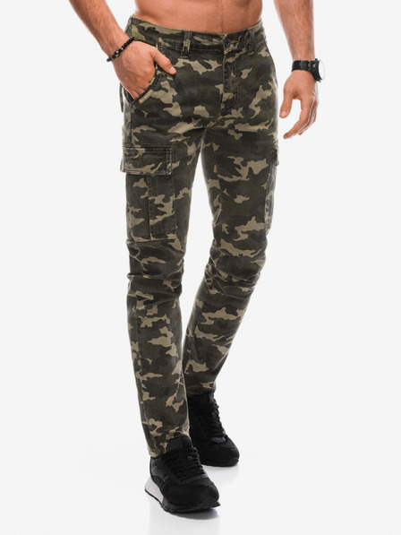 Edoti Khaki pánské army cargo kalhoty Edoti