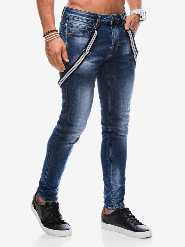 Edoti Tmavě modré pánské džíny Edoti