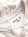 Ombre Clothing Béžovo-krémové pánské vzorované tričko Ombre Clothing
