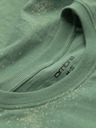 Ombre Clothing Světle zelené pánské vzorované tričko Ombre Clothing