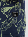 Ombre Clothing Zeleno-modré pánské vzorované tričko Ombre Clothing