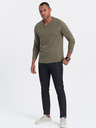 Ombre Clothing Khaki pánské basic tričko Ombre Clothing