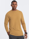 Ombre Clothing Hořčicové pánské basic tričko Ombre Clothing