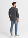Ombre Clothing Tmavě šedé pánské basic tričko Ombre Clothing