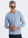 Ombre Clothing Světle modré pánské basic tričko Ombre Clothing