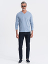 Ombre Clothing Světle modré pánské basic tričko Ombre Clothing
