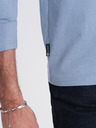 Ombre Clothing Světle modré pánské basic tričko Ombre Clothing