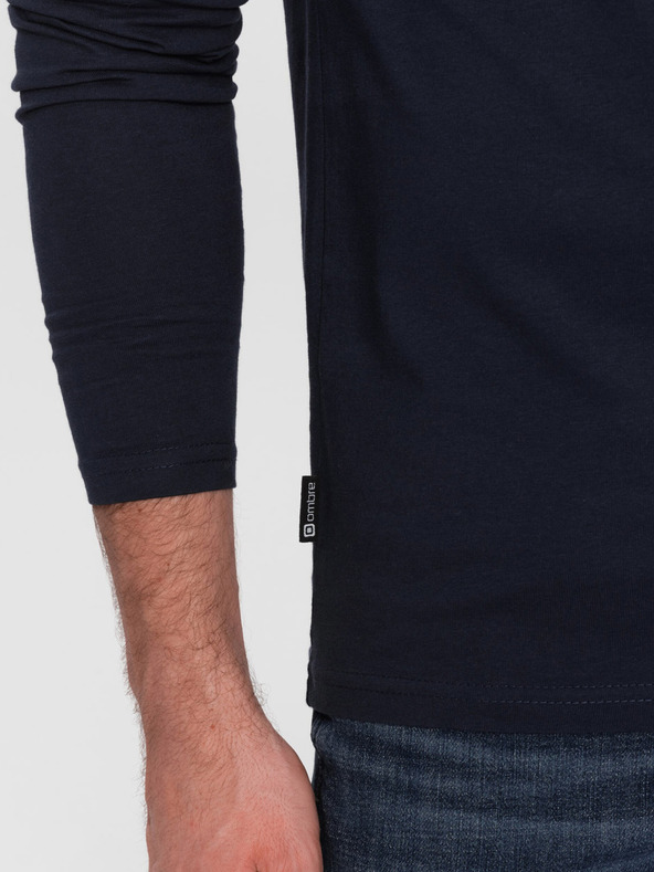 Ombre Clothing Tmavě modré pánské basic tričko Ombre Clothing