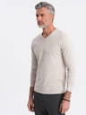 Ombre Clothing Béžové pánské basic tričko Ombre Clothing