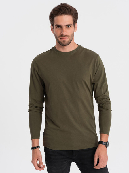 Ombre Clothing Khaki pánské basic tričko Ombre Clothing