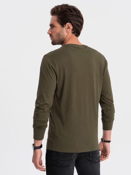 Ombre Clothing Khaki pánské basic tričko Ombre Clothing