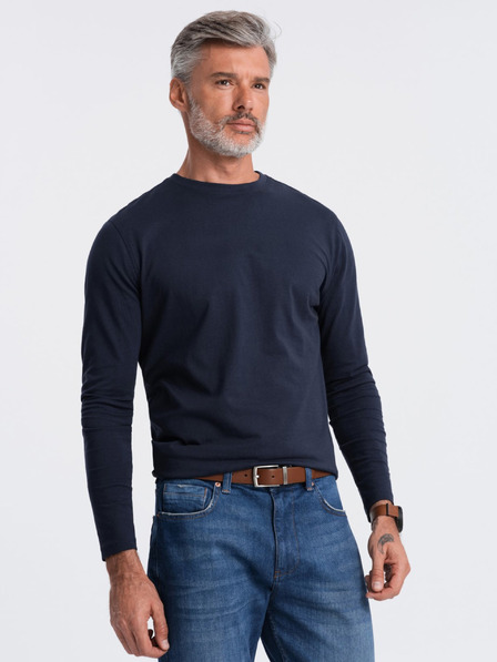 Ombre Clothing Tmavě modré pánské basic tričko Ombre Clothing