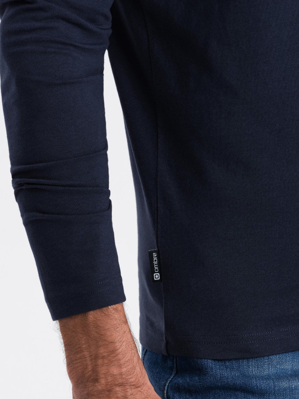 Ombre Clothing Tmavě modré pánské basic tričko Ombre Clothing