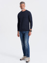 Ombre Clothing Tmavě modré pánské basic tričko Ombre Clothing