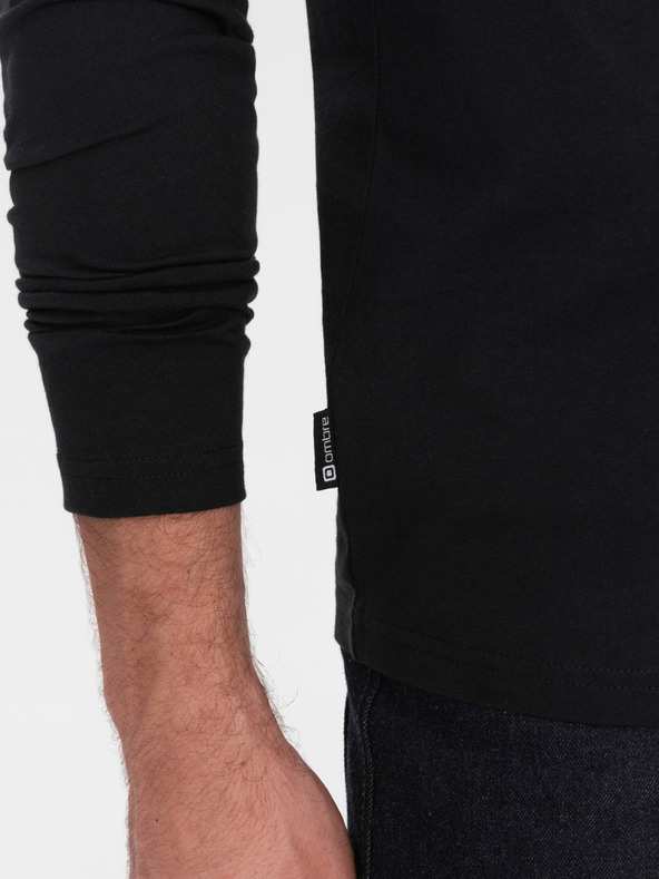 Ombre Clothing Černé pánské basic tričko Ombre Clothing