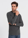 Ombre Clothing Tmavě šedé pánské basic tričko Ombre Clothing
