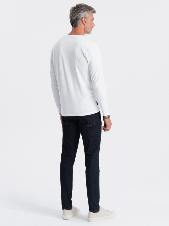 Ombre Clothing Bílé pánské basic tričko Ombre Clothing