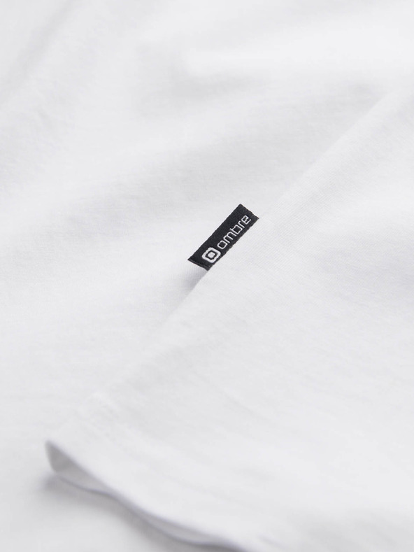 Ombre Clothing Bílé pánské basic tričko Ombre Clothing