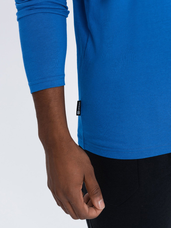 Ombre Clothing Modré pánské basic tričko Ombre Clothing