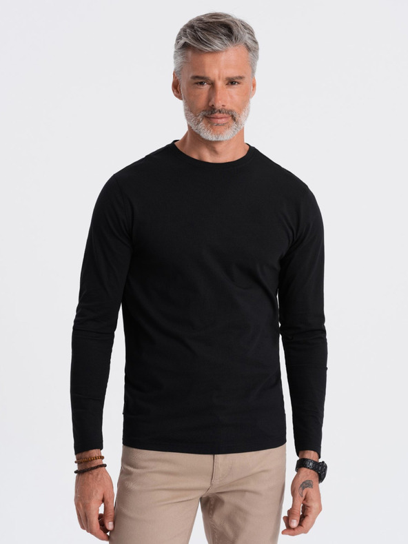 Ombre Clothing Černé pánské basic tričko Ombre Clothing