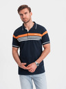 Ombre Clothing Tmavě modré pánské polo tričko Ombre Clothing