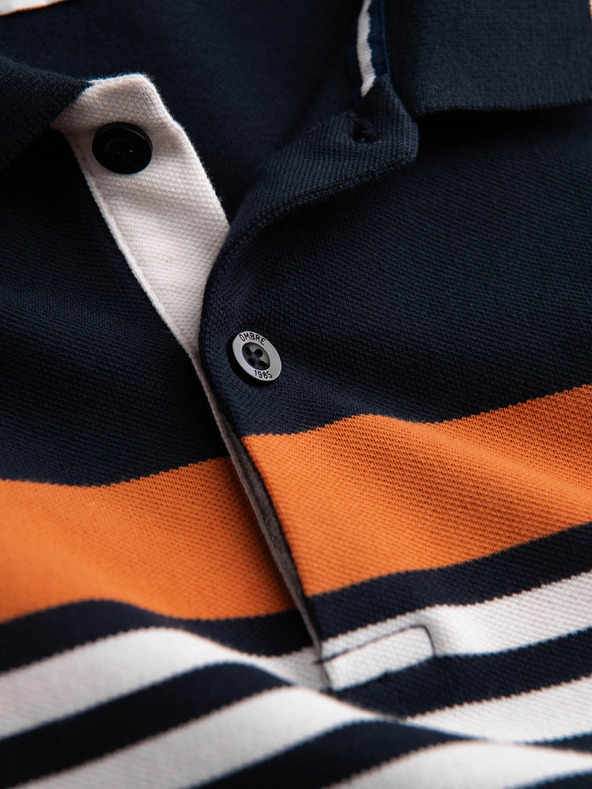 Ombre Clothing Tmavě modré pánské polo tričko Ombre Clothing