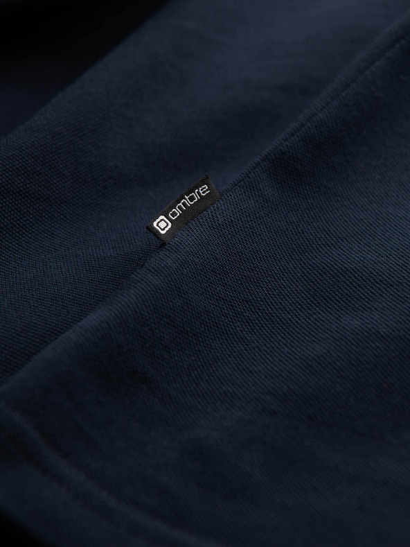Ombre Clothing Tmavě modré pánské polo tričko Ombre Clothing