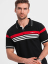 Ombre Clothing Černé pánské polo tričko Ombre Clothing