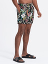 Ombre Clothing Černo-zelené pánské plavky s tropickým vzorem Ombre Clothing