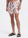 Ombre Clothing Oranžovo-bílé pánské vzorované plavky Ombre Clothing