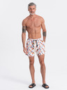 Ombre Clothing Oranžovo-bílé pánské vzorované plavky Ombre Clothing