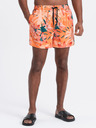 Ombre Clothing Oranžové pánské květované plavky Ombre Clothing