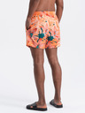 Ombre Clothing Oranžové pánské květované plavky Ombre Clothing