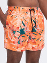 Ombre Clothing Oranžové pánské květované plavky Ombre Clothing