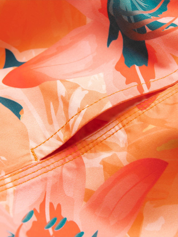Ombre Clothing Oranžové pánské květované plavky Ombre Clothing