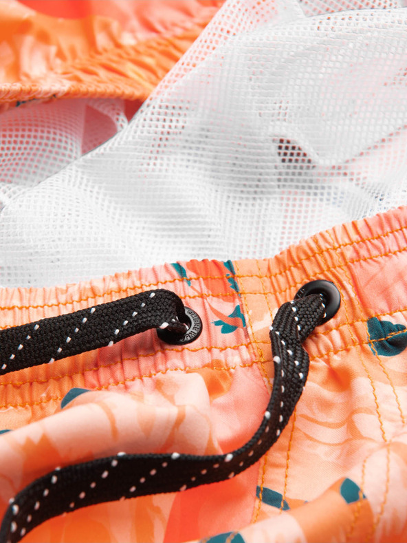 Ombre Clothing Oranžové pánské květované plavky Ombre Clothing