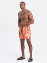 Ombre Clothing Oranžové pánské květované plavky Ombre Clothing