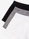 Ombre Clothing Sada tří pánských boxerek v šedé, bílé a černé barvě Ombre Clothing