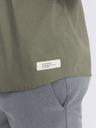 Ombre Clothing Khaki pánská košile s krátkým rukávem Ombre Clothing