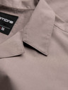 Ombre Clothing Hnědá pánská košile s krátkým rukávem Ombre Clothing
