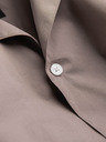 Ombre Clothing Hnědá pánská košile s krátkým rukávem Ombre Clothing