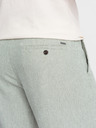Ombre Clothing Světle zelené pánské kraťasy s příměsí lnu Ombre Clothing