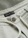 Ombre Clothing Světle zelené pánské kraťasy s příměsí lnu Ombre Clothing