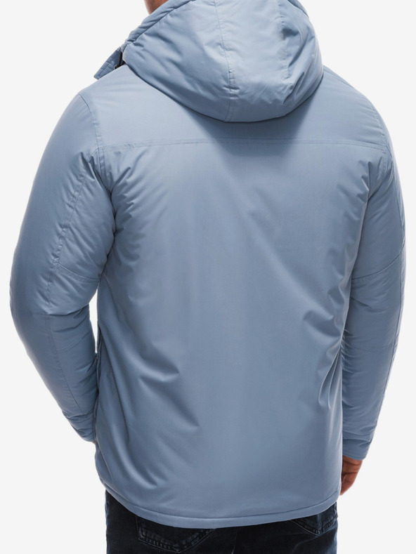 Edoti Světle modrá pánská zimní bunda Edoti