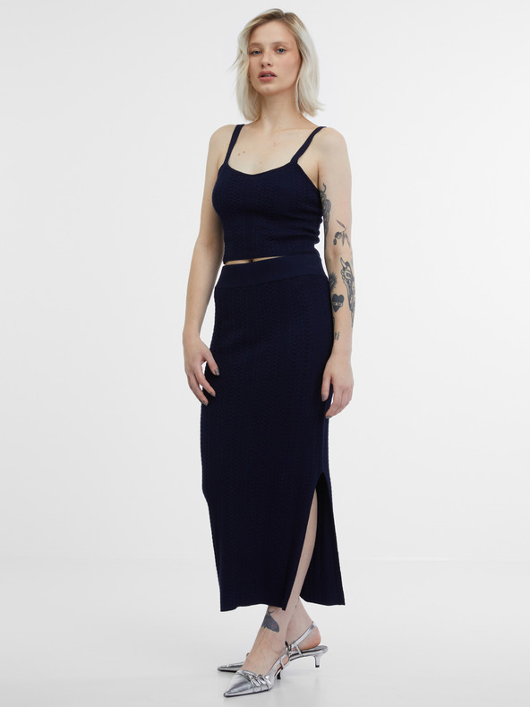 Orsay Tmavě modrá dámská sukně ORSAY