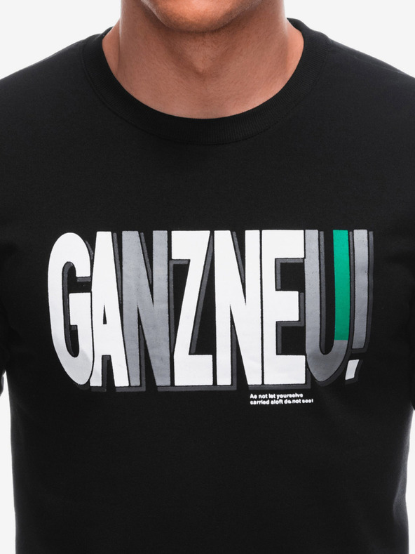 Edoti Černá pánská mikina s nápisem Edoti